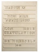 Dekoracje domu - Rayher 62859505 drewniana tablica do liter, FSC Mix Credit, naturalna, 30 x 42 cm, w zestawie 96 liter, 1 zestaw - miniaturka - grafika 1