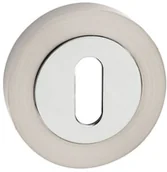 Klamki - Verso Szyld drzwiowy dolny okrągły na klucz chrom/satyna - miniaturka - grafika 1