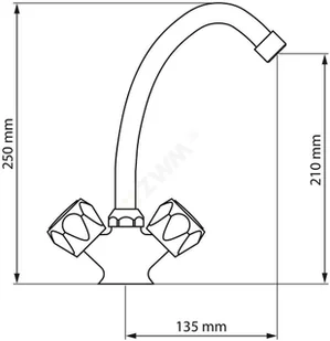 Stalgast Bateria sztorcowa 651100 - Baterie wannowe i prysznicowe - miniaturka - grafika 4