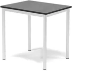Meble do szkół i przedszkoli - AJ Produkty Stół SONITUS, 700x600x720 mm, linoleum ciemnoszary, biały - miniaturka - grafika 1