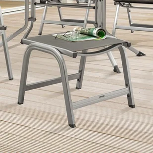 Kettler taboret BASIC PLUS srebrno - grafitowy, 301203-0000 301203-0000 - Fotele i krzesła ogrodowe - miniaturka - grafika 2