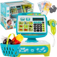 Zabawy w naśladowanie dorosłych - Kasa Fiskalna Sklepowa Z Panelem Dotykowym +koszyk - miniaturka - grafika 1