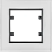 Klawisze i ramki - Hager LUMINA-PASSION-Ramka-1-krotna-szkło-białe WL9010 - miniaturka - grafika 1