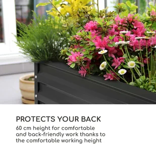 Blumfeldt High Grow Straight, podniesiona grządka, 100x60x100cm, 600l, stal GDMB4-HighGrow100-AN - Donice - miniaturka - grafika 3