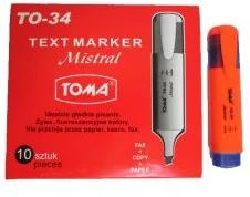 TOMA Zakreślacz Mistral pomarańczowy 10szt) - Artykuły biurowe - miniaturka - grafika 2
