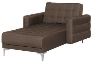 Beliani Szezlong tapicerowany ciemnobrązowy ABERDEEN - Narożniki - miniaturka - grafika 2