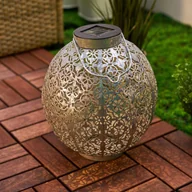 Lampy ogrodowe - PAULEEN Pauleen Sunshine Aura latarnia solarna LED srebrna - miniaturka - grafika 1