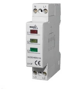 Bemko Kontrolka sygnalizacyjna 3 fazowa 3F lampka - Bezpieczniki elektryczne Bemko Kontrolka sygnalizacyjna 3 fazowa 3F lampka - Bezpieczniki elektryczne - miniaturka - grafika 1