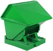 Pojemniki przemysłowe - intra.se Swedmach Kontener Do Wózka Widłowego Tippo - 200 L., Z Wysoką Pokrywą Zielony - miniaturka - grafika 1