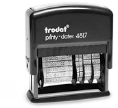 Pieczątki - Trodat Printy 4817 pieczątka z tekstem i datą (12 gotowych tekstów w języku niemieckim), czarny 514817 - miniaturka - grafika 1