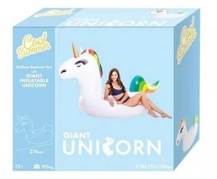 TM Toys jednorożec dmuchany 282x136x137 cm - Materace dmuchane i koła do pływania - miniaturka - grafika 4