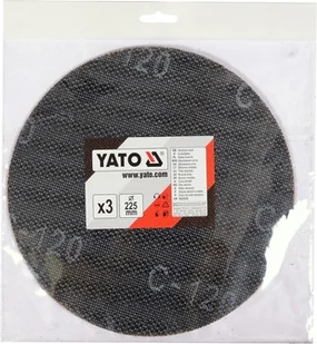 Yato Krążek z siatki ściernej z rzepem 225mm 3szt P120 do szlifierki YT-845833 - Materiały ścierne - miniaturka - grafika 2