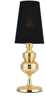 KKS Jadalniana lampa stołowa QUEEN MT-8046-18 abażurowa czarna złota - Lampy stojące - miniaturka - grafika 2