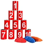 Zabawki i gry sportowe - BuitenSpeel B.V. Buiten Speel zestaw rzutek do puszek Delux, medium, złoto GA093 - miniaturka - grafika 1