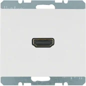 Gniazdka elektryczne - Hager Polo sp. z o.o. K.1 Gniazdo HDMI z przyłączem 90° śnieżnobiałe połysk 3315437009 - miniaturka - grafika 1