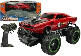 Auto Zdalnie Sterowane R/C Wysokie Koła Czerwone - Zabawki zdalnie sterowane - miniaturka - grafika 3