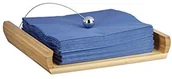 Dekoracje domu - Relaxdays stojak na serwetki z bambusa, wys. x szer. x gł.: 3,7 x 21,7 x 21,7 cm, kula jako przycisk do papieru, drewno, stojak na serwetki, naturalny 10020958 - miniaturka - grafika 1