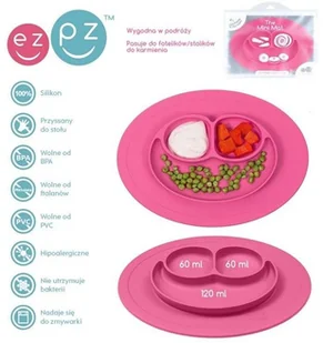 EZPZ EZPZ Talerzyk 2w1 Mini Mat DGMMP002 - Miseczki i talerzyki dla dzieci - miniaturka - grafika 3