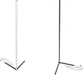 Lampy stojące - LVT Lampa podłogowa narożna LED RGB-W 20W 140CM - Czarna 0297-20W-140-RGBW-CZ - miniaturka - grafika 1