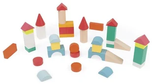 Janod Klocki drewniane z matą do zabawy 40 szt. JND3700217380748 - Klocki - miniaturka - grafika 2