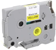 Etykiety do drukarek - Brother Zamiennik taśmy TZE-611 6mm żółta/czarny - miniaturka - grafika 1