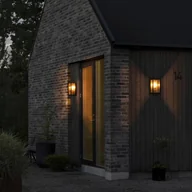 Lampy ogrodowe - Konstsmide Kinkiet zewnętrzny Carpi, czarny, szerokość 18cm - miniaturka - grafika 1