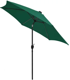 vidaXL Parasol ogrodowy z LED i aluminiowym słupkiem, 300 cm, zielony vidaXL - Parasole ogrodowe - miniaturka - grafika 4