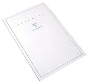 Notesy i bloczki - Clairefontaine Triomphe białe podkładki do ściągania, A5, 90 g, 50 arkuszy, podszewka 6124C - miniaturka - grafika 1