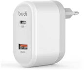 Ładowarki do telefonów - BUDI Budi Ładowarka sieciowa z portem USB QC3.0 oraz USB-C Power Delivery BD328TE - miniaturka - grafika 1