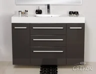 Szafki łazienkowe - Szafka wisząca z umywalką 120/50/C3 seria Fokus Sz FKS-S-U120/50/C3 + 1200C - miniaturka - grafika 1