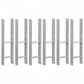 Kotwy - Vida Kotwy do słupków 6 szt. srebrne 14 x 6 x 60 cm stal V-145309 - miniaturka - grafika 1