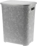 Kosze na bieliznę - Galicja Kosz na bieliznę 55l FANCY szary 7645_szary - miniaturka - grafika 1