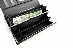 Jennifer Jones Portfel Damski Skórzany Lakierowany Długi Max Z Klamrą 5289 - Portfele - miniaturka - grafika 2