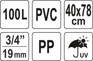 FLO ZBIORNIK NA WODĘ DESZCZOWĄ 100L PVC - Inne akcesoria do nawadniania - miniaturka - grafika 7