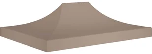 VidaXL Dach do namiotu imprezowego, 4 x 3 m, taupe, 270 g/m 315356 VidaXL - Pawilony ogrodowe - miniaturka - grafika 2