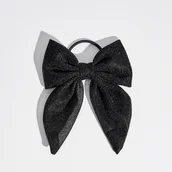 Kosmetyczki, organizery i kuferki - Sinsay Gumka do włosów z kokardą - Czarny - miniaturka - grafika 1