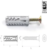 Haki, szakle i karabinki - STALCO Kołek rozporowy z wkrętem R 8/4,0X45 R 8/4,0X45 - miniaturka - grafika 1