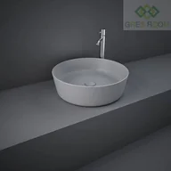 Umywalki - RAK Ceramics Ceramics FEELING UMYWALKA SLIM NABLATOWA OKRĄGŁA 42 CM SZARA MAT (503) FEECT4200503A - miniaturka - grafika 1