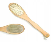Szczotki do masażu - Drewniana Szczotka Do Mycia Pleców Masażer Kąpiel - miniaturka - grafika 1