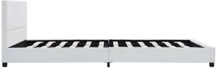 vidaXL Rama łóżka, biała, sztuczna skóra, 120 x 200 cm - Łóżka - miniaturka - grafika 3