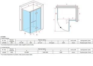 Atrium Catania 80x100 UP0308+US100 - Kabiny prysznicowe - miniaturka - grafika 8
