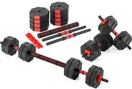 Gymtek Zestaw hantli regulowanych 2x10kg ze sztangą Gymtek