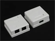 Wtyczki i adaptery - Netrack gniazdo kompletne natynkowe 2xRJ45 8p8c STP Cat6 106-36 - miniaturka - grafika 1