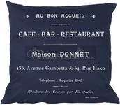 Poduszki dekoracyjne - French home PODUSZKA OZDOBNA FRENCH HOME - CAFE BAR BLUE - miniaturka - grafika 1