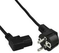 Kable - InLine 16752M kabel sieciowy, zestyk ochronny kątowy na wtyczki IEC C13 zagięty po lewej stronie, 0,5 m, czarny 4043718114955 - miniaturka - grafika 1