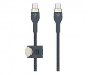 Kable USB - Belkin USB-C USB-C 2.0 Braided Silicone 1m Blue - miniaturka - grafika 1