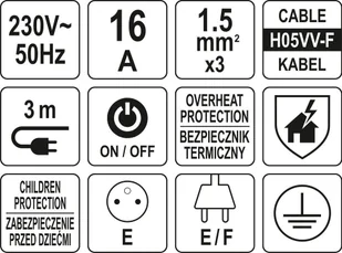 HBF Sthor LISTWA ZASILAJĄCA W ALUMINIOWEJ OBUDOWIE Z OCHRONĄ PRZECIWPRZEPIĘCIOWĄ I PRZECIĄŻENIOWĄ 6 GNIAZD Z UZIEMIENIEM WYŁĄCZNIK - Przedłużacze i rozgałęźniki - miniaturka - grafika 6
