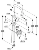 Baterie umywalkowe - Kludi Pure&Easy 370230565 - miniaturka - grafika 1