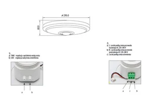 GTV Plafoniera ITALIA LED z czujnikiem ruchu 12W 900lm IP20 AC 220-240V 50/60Hz 360st OS-ITL12W-LED - Lampy sufitowe - miniaturka - grafika 3