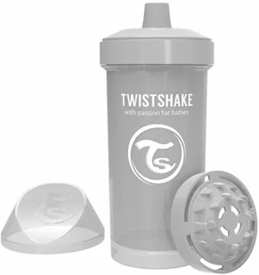 Twistshake Twistshake, Kubek niekapek z mikserem do owoców, Szary, 360 ml - Kubki dla dzieci - miniaturka - grafika 2